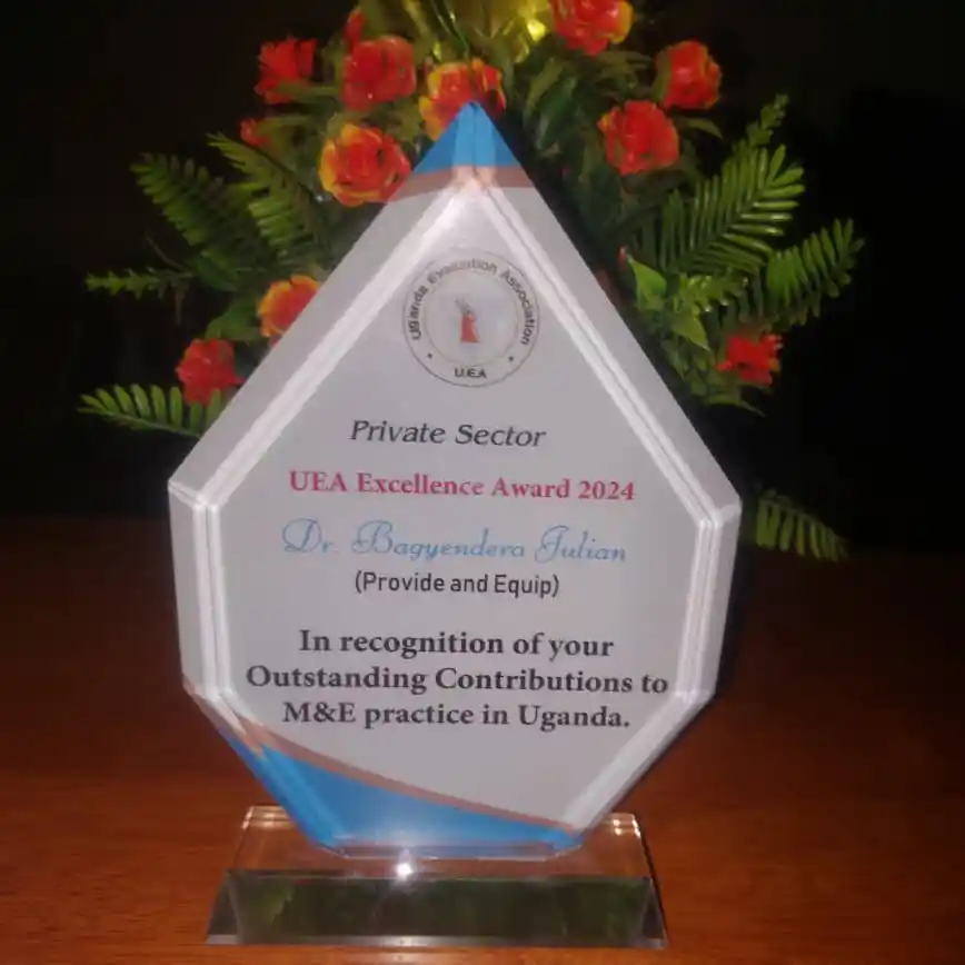 P&E recognised for its outstanding contribution to M&E practice in Uganda